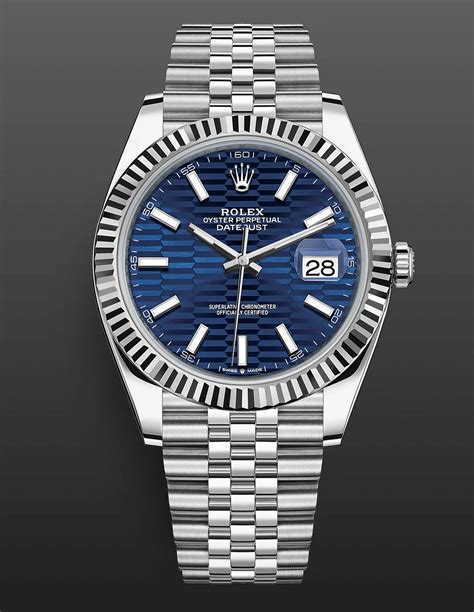 rolex blue motif dial|Rolex Datejust 41 126334 .